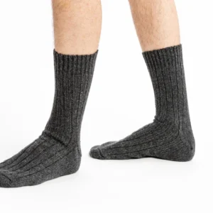 Dark Gray Alpaca Wool Socks – Soft Winter Warmth