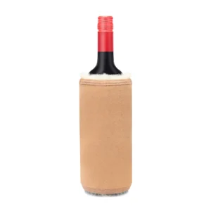 Beige Sheepskin Wine Cooler – Natural Elegance