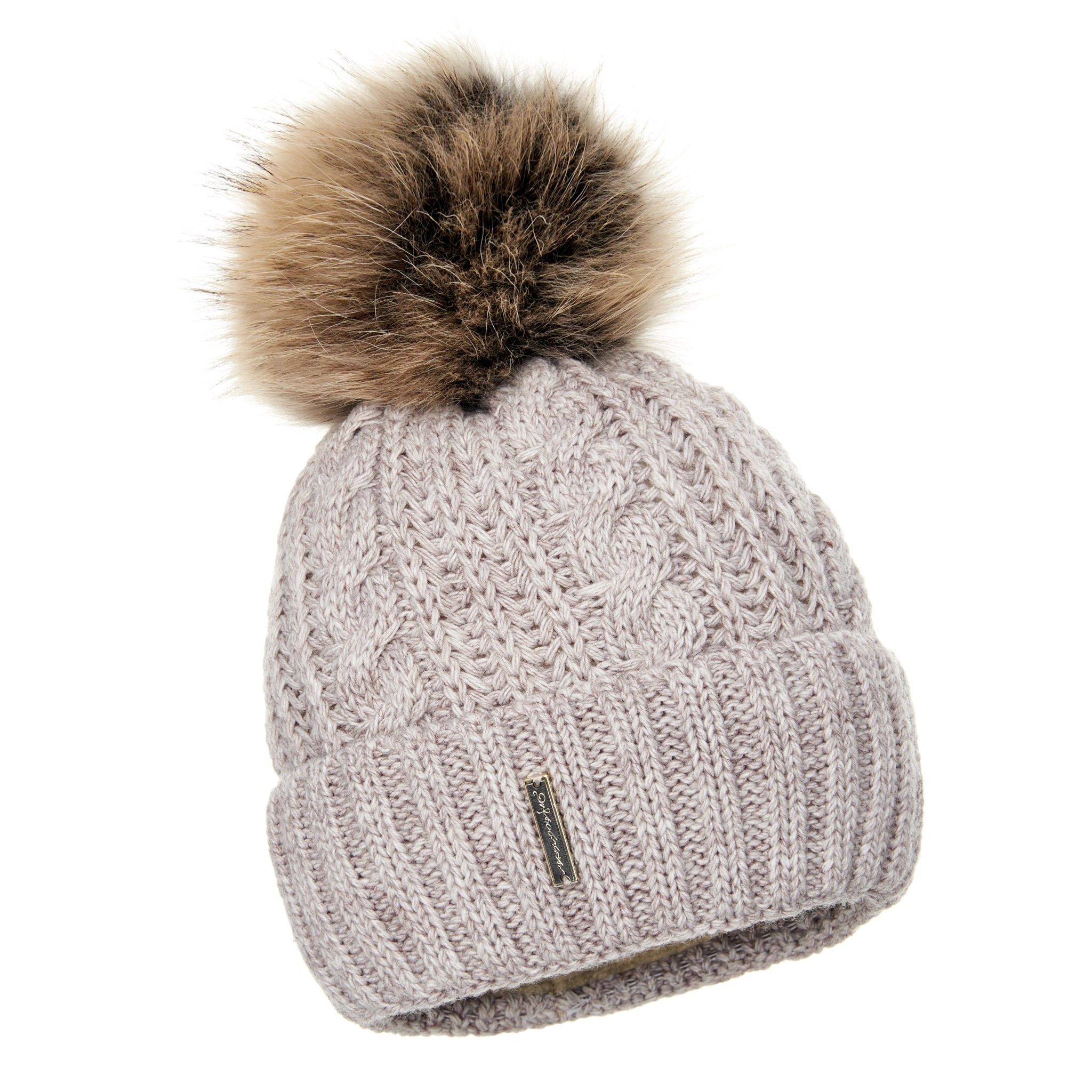 Beige Wool Hat with Pom Pom – Everyday Winter Style