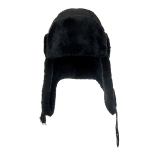 Black Aviator Bomber Hat