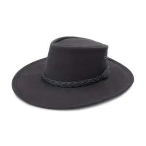 Black Leather Fedora – Timeless Style