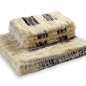 Beige and Brown Sheepskin Rug – Warm Rustic Accent