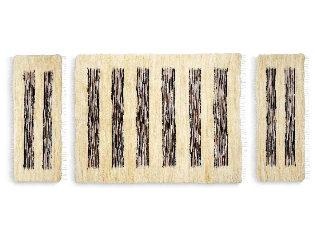 Beige and Brown Sheepskin Rug – Warm Rustic Accent - Image 3