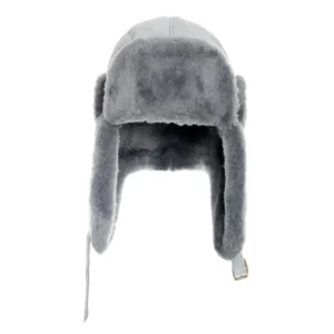 Gray aviator bomber hat