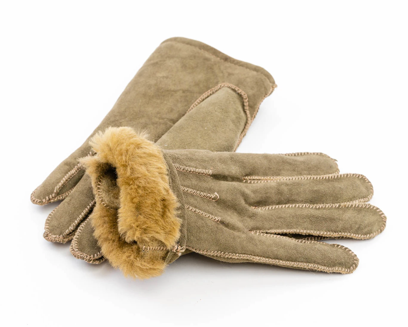 Olive Leather Gloves – Subtle Everyday Elegance - Image 2