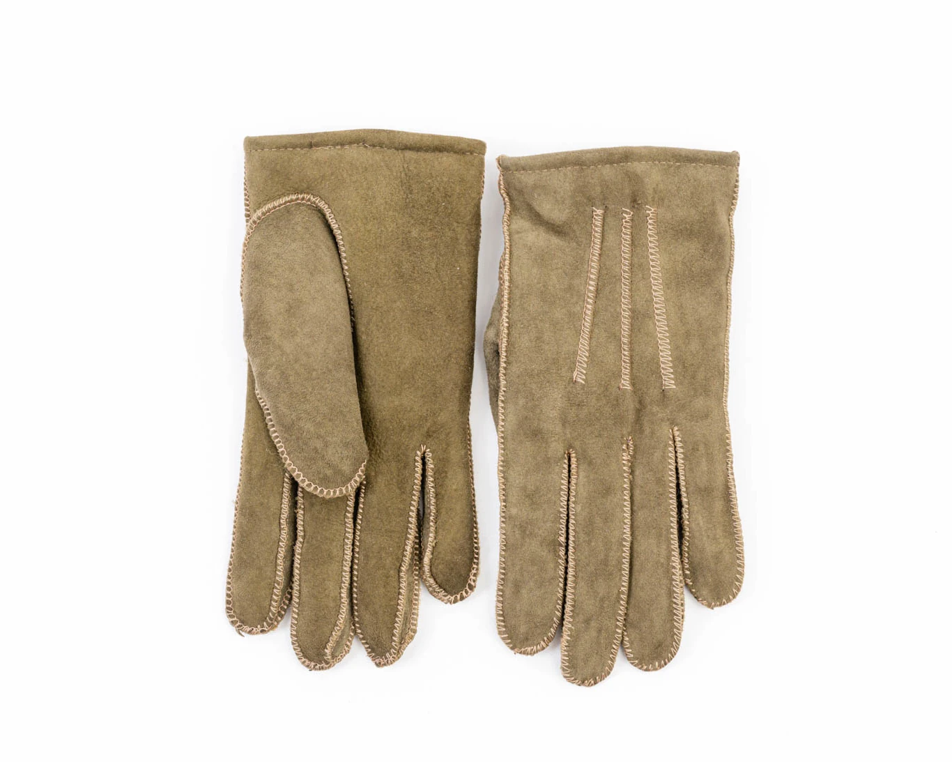 Olive Leather Gloves – Subtle Everyday Elegance