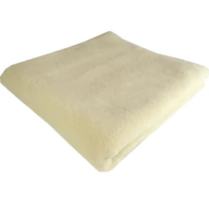 Light Beige Merino Wool Blanket – Natural Softness
