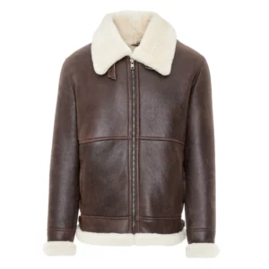 Men’s Shearling Aviator Jacket – Classic Brown