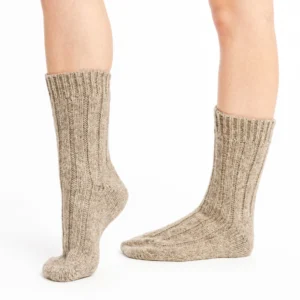 Beige Merino Wool Socks – Everyday Natural Warmth