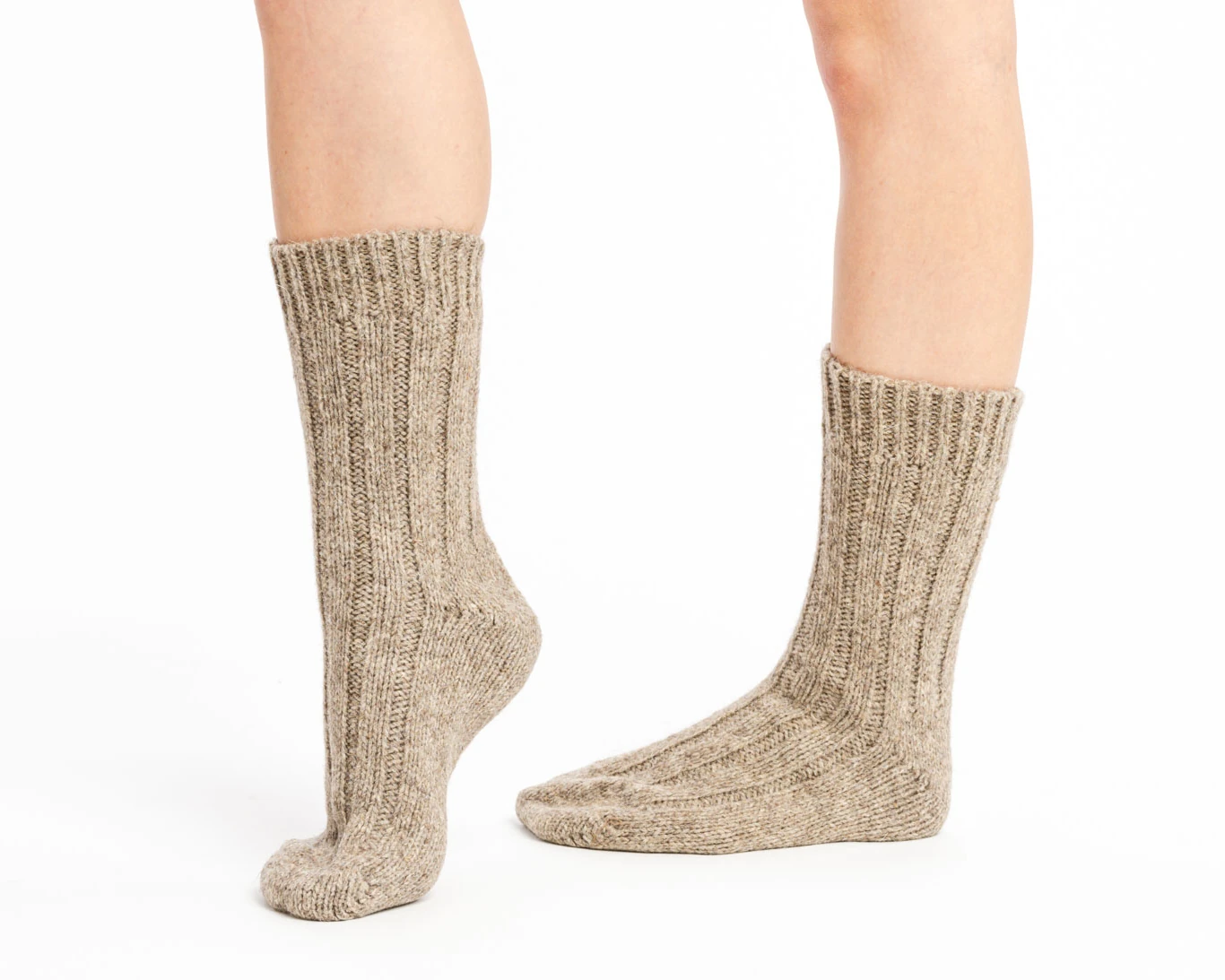 Beige Merino Wool Socks – Everyday Natural Warmth