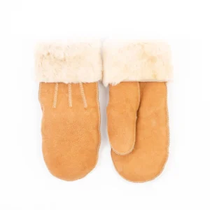 Beige Sheepskin Mittens – Classic Everyday Warmth