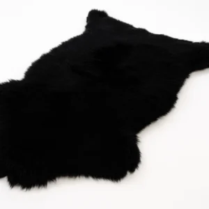 Black Sheepskin Rug 95cm – Elegant Comfort