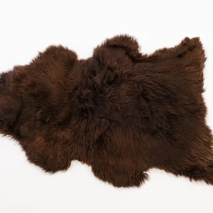 Natural Brown Sheepskin Rug 105 cm – Rustic Warmth, Authentic Wool