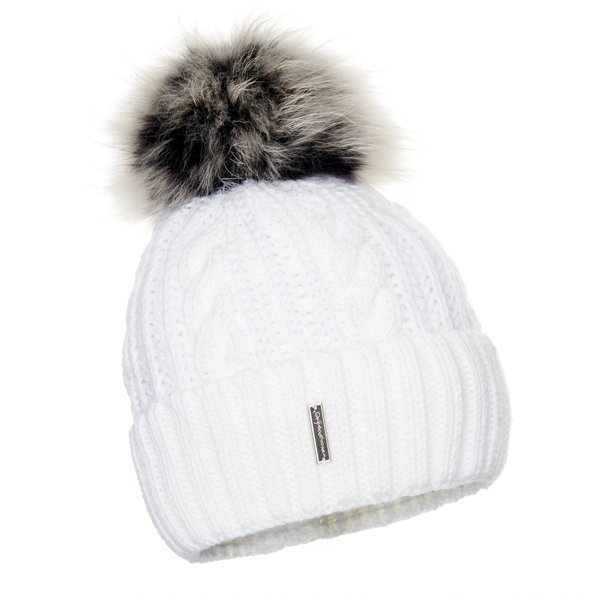 White Wool Hat with Pom Pom – Bright Winter Charm