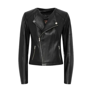 Women's Short Biker Jacket - Blanca