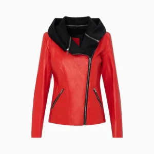Women's Red Leather Jacket – SAMANTA
